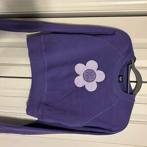 Purple CROPPED Flower Graphic Women's Top